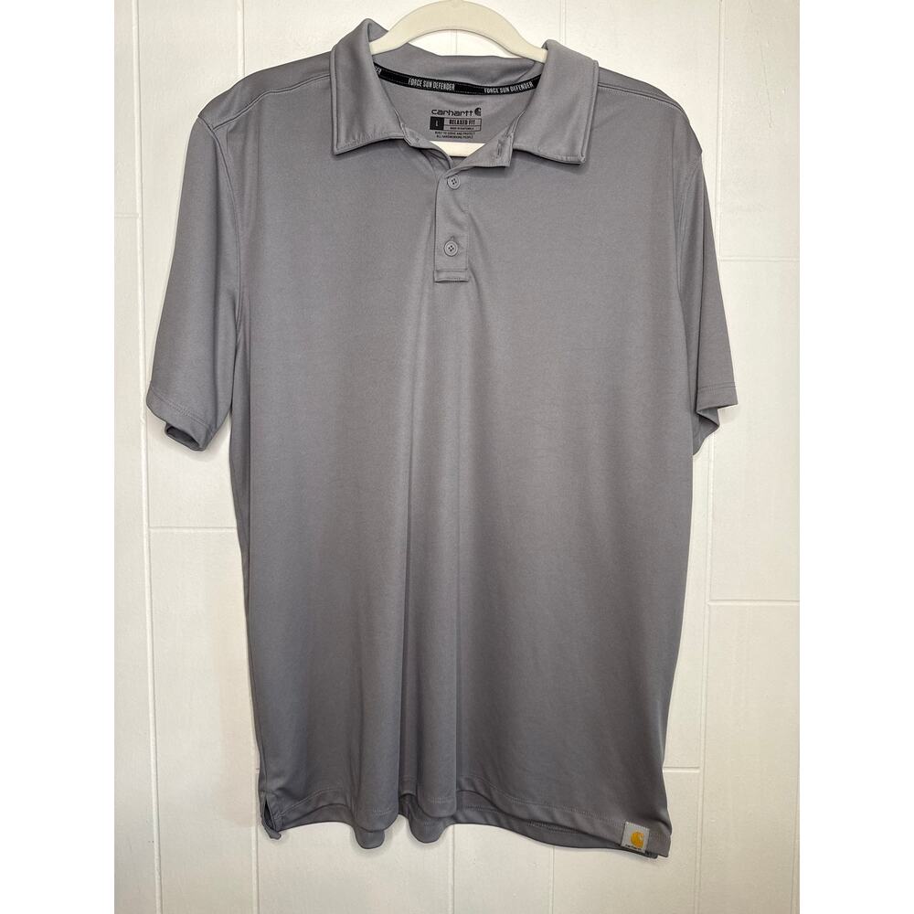 Carhartt men's polo shirt size large light gray